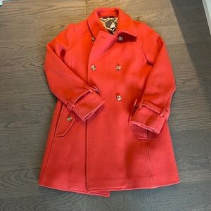 J. Crew coral stadium coat